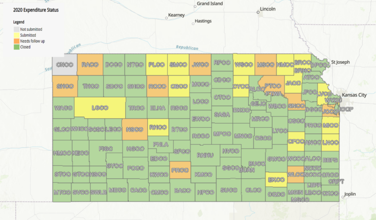 Expenditure Report Status Map