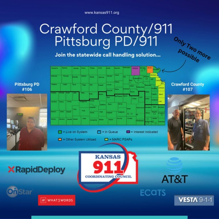 Crawford County/911 & Pittsburg PD/911 join the hosted solution